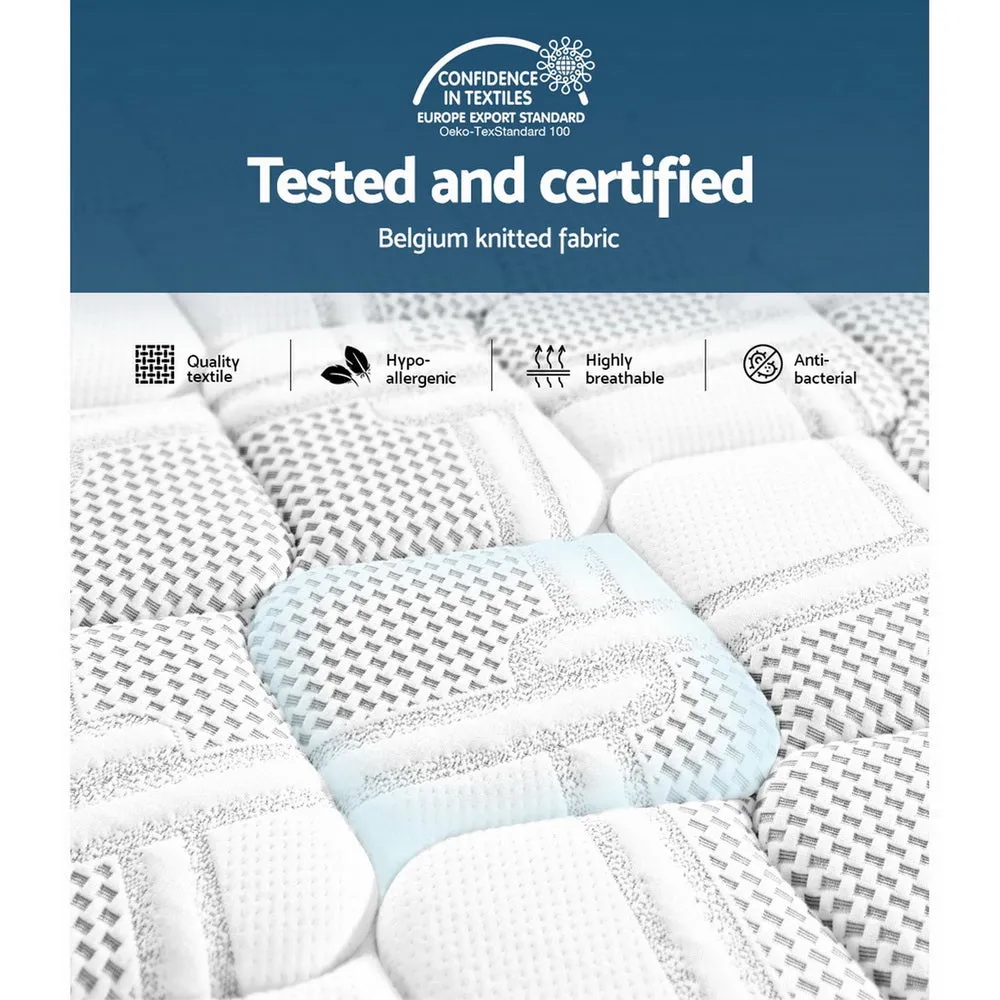 Alva 36cm Thick Euro Top Cool Gel Pocket Spring Mattress - King Single