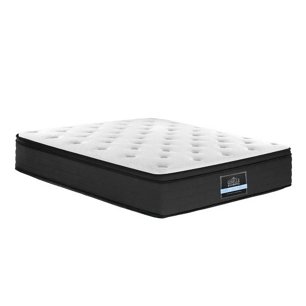 Anri 34cm Thick Belgium Knitted Fabric Euro Top Pocket Spring Mattress - Queen