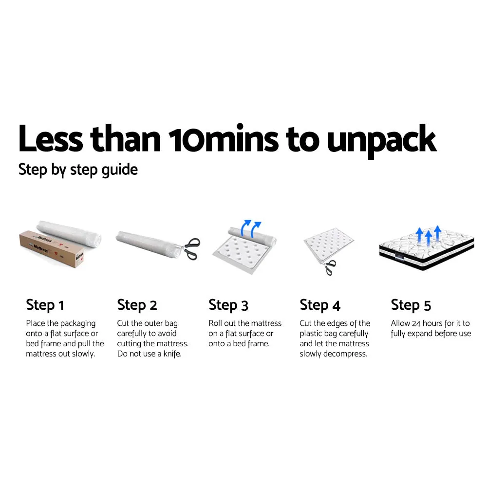 Apex 16cm - Thick Premium Knitted Fabric Spring Mattress - Single