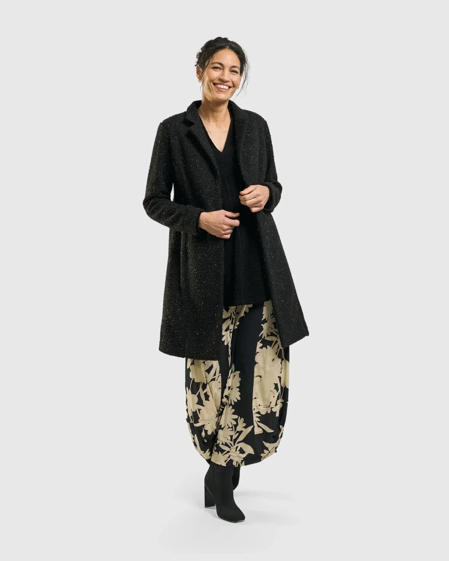 Aquarius Cardigan Jacket, Charcoal