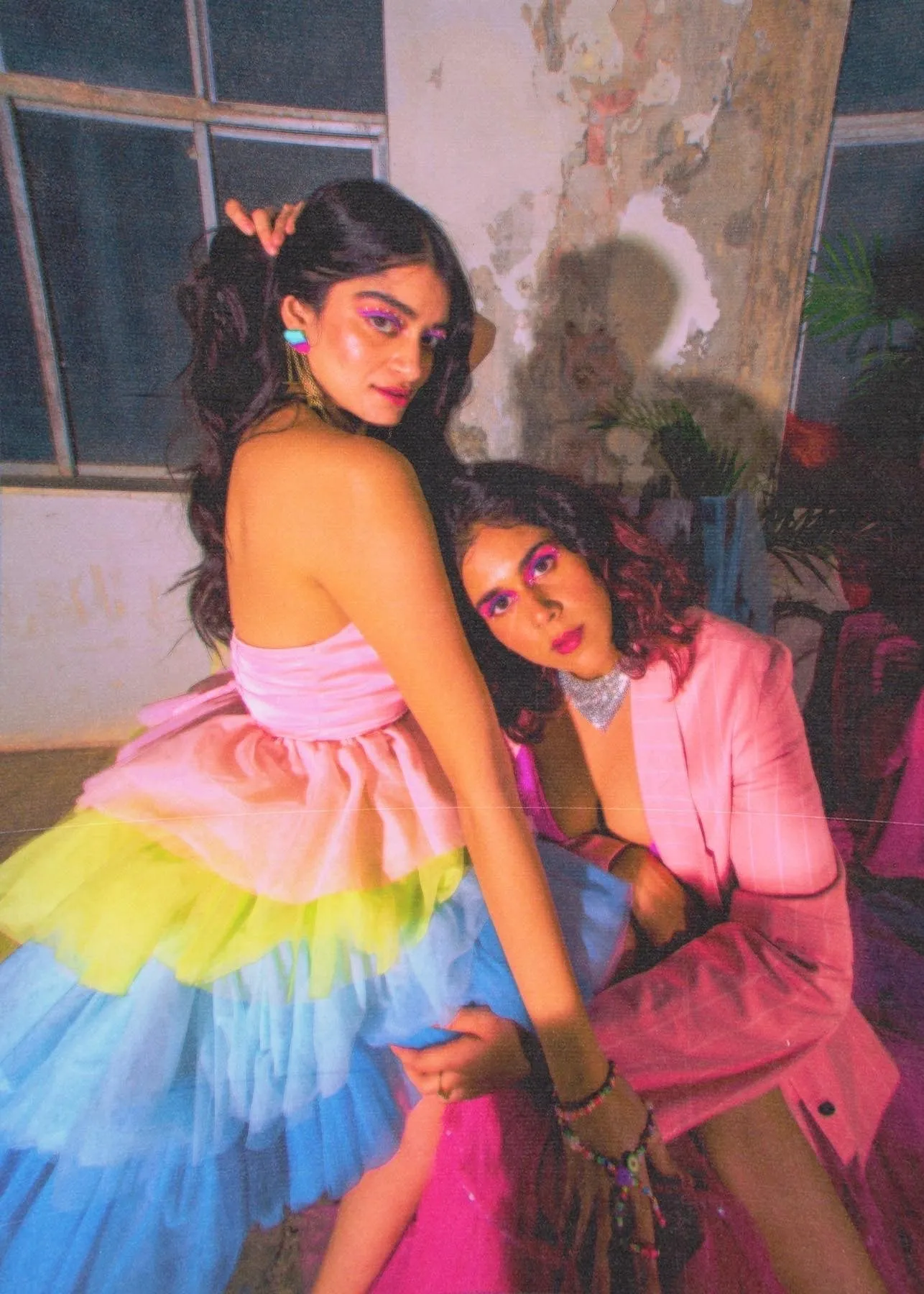 Belle Pastel Rainbow Ruffle Tulle Corset Dress