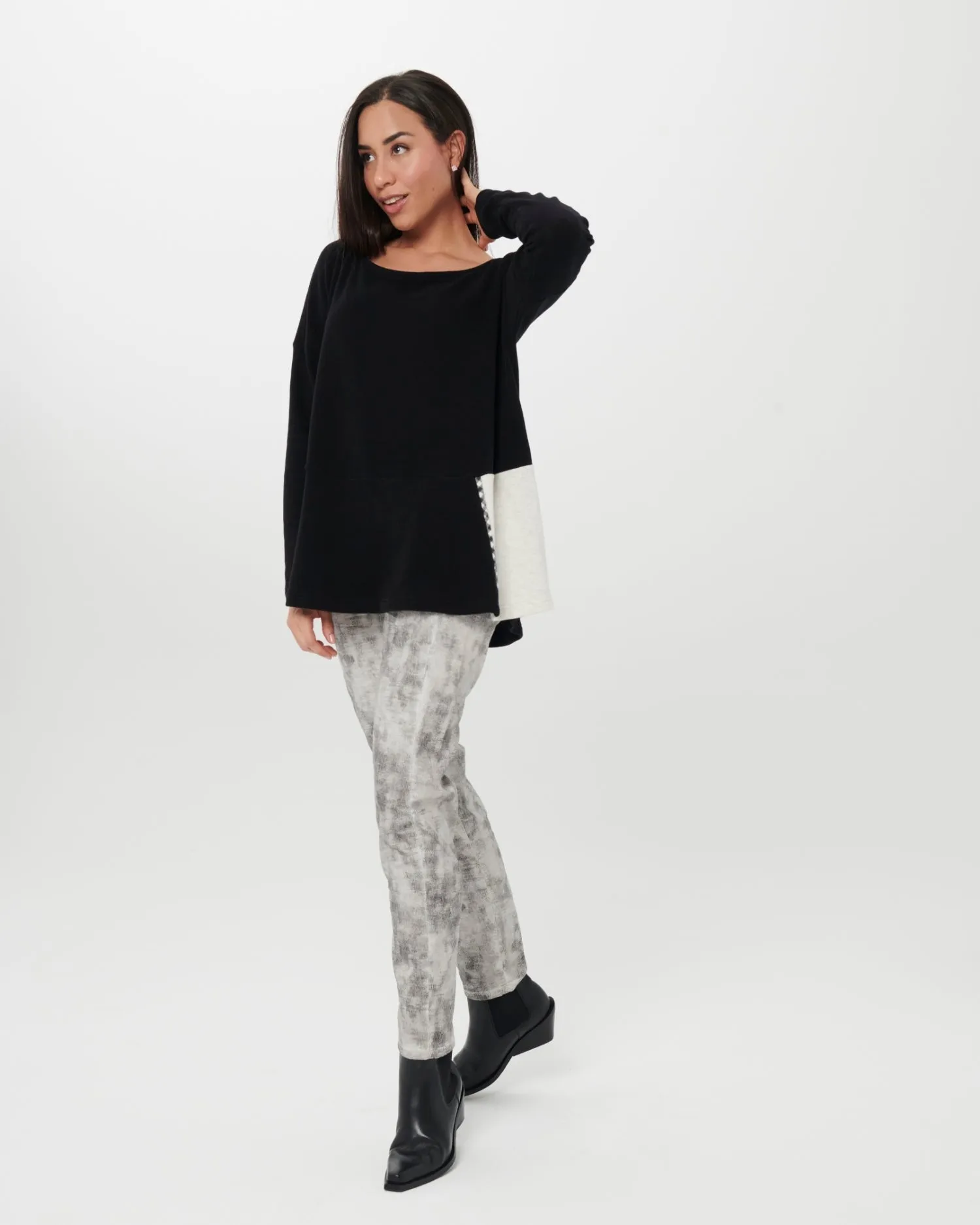 Chiara Cocol Biba Jacquard Sweater, Black