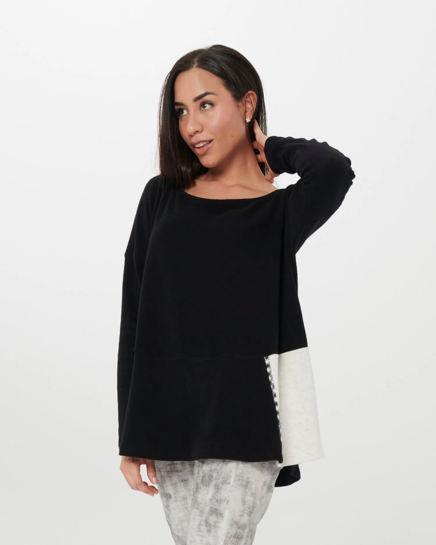 Chiara Cocol Biba Jacquard Sweater, Black