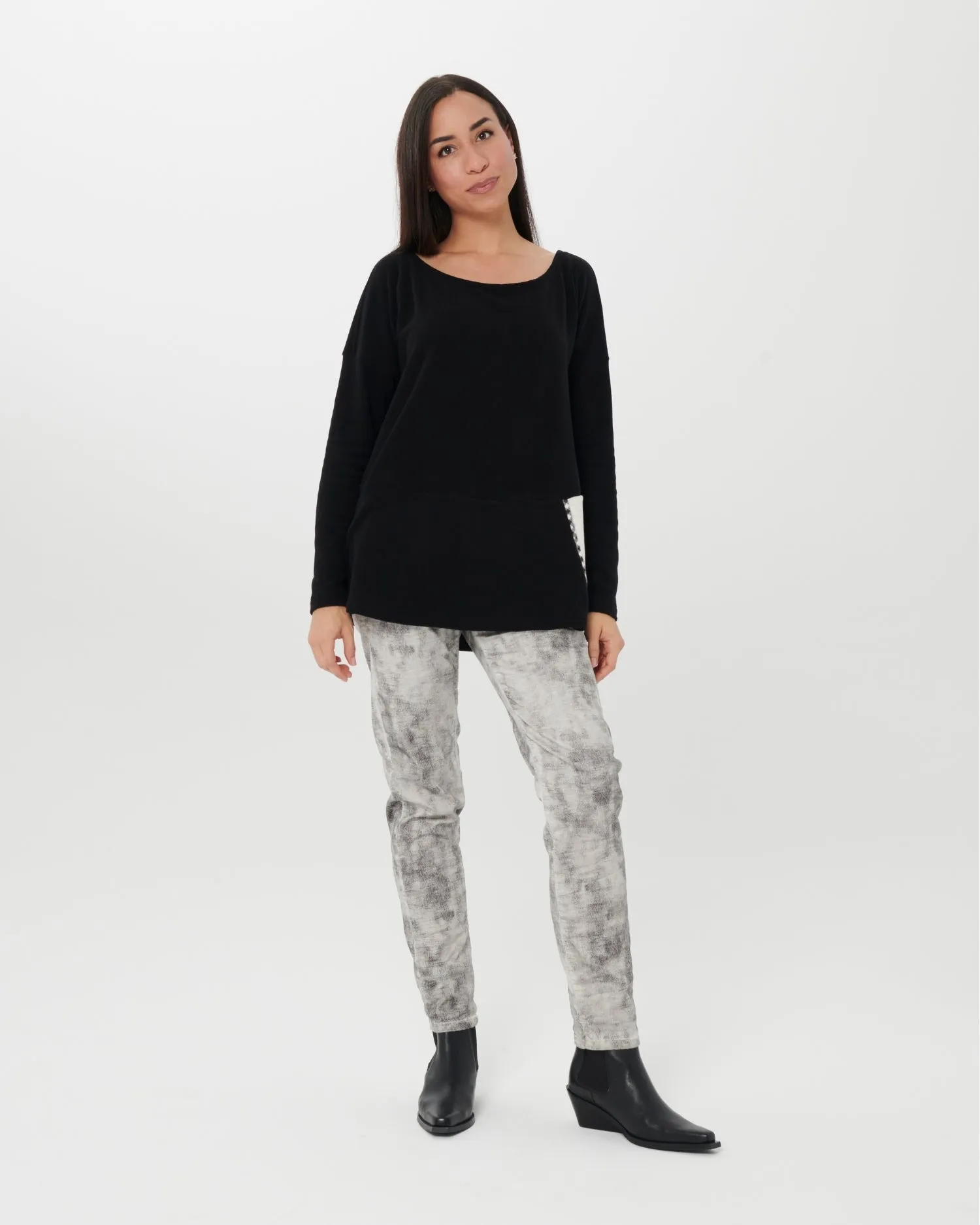 Chiara Cocol Biba Jacquard Sweater, Black