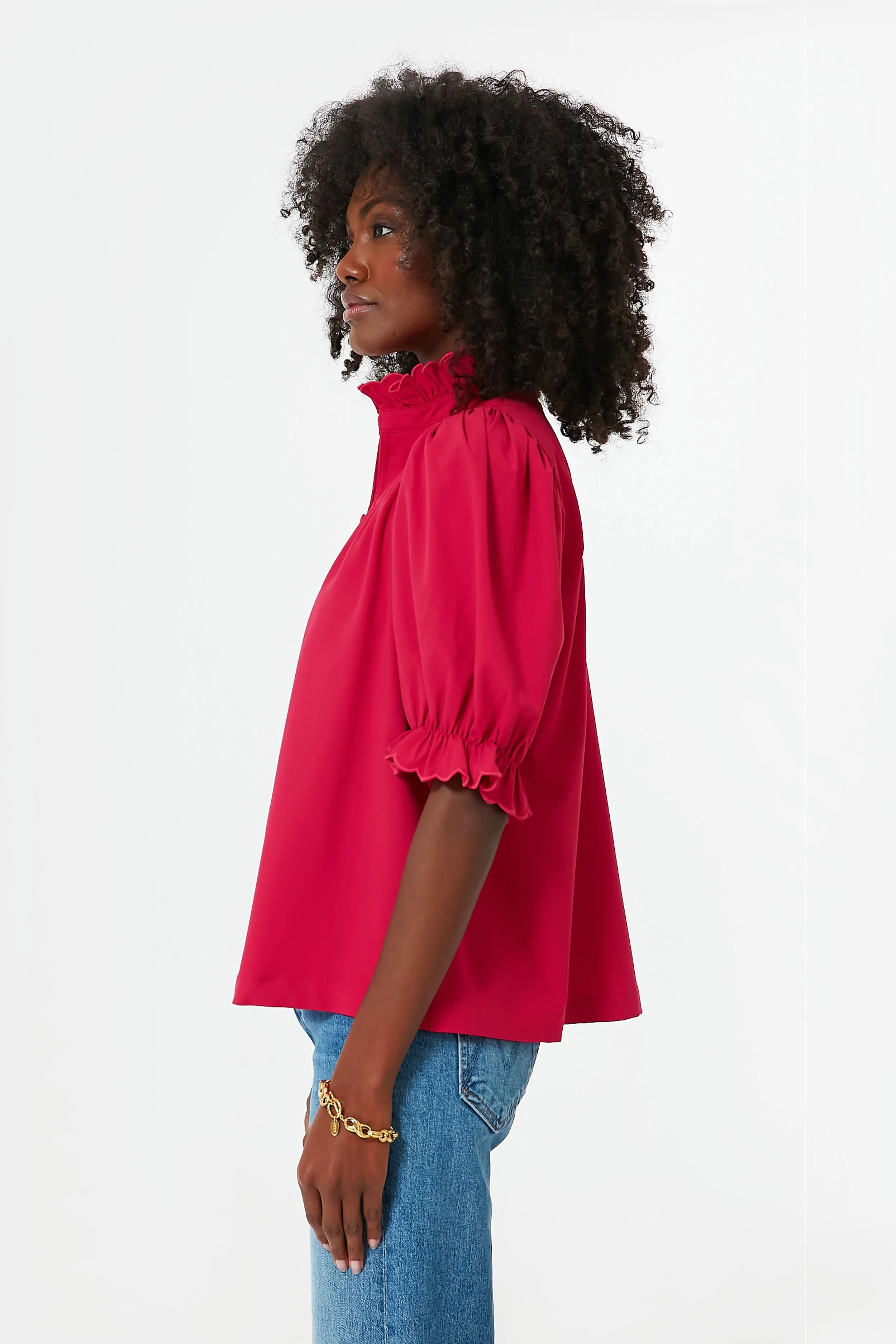 Raspberry Selena Blouse