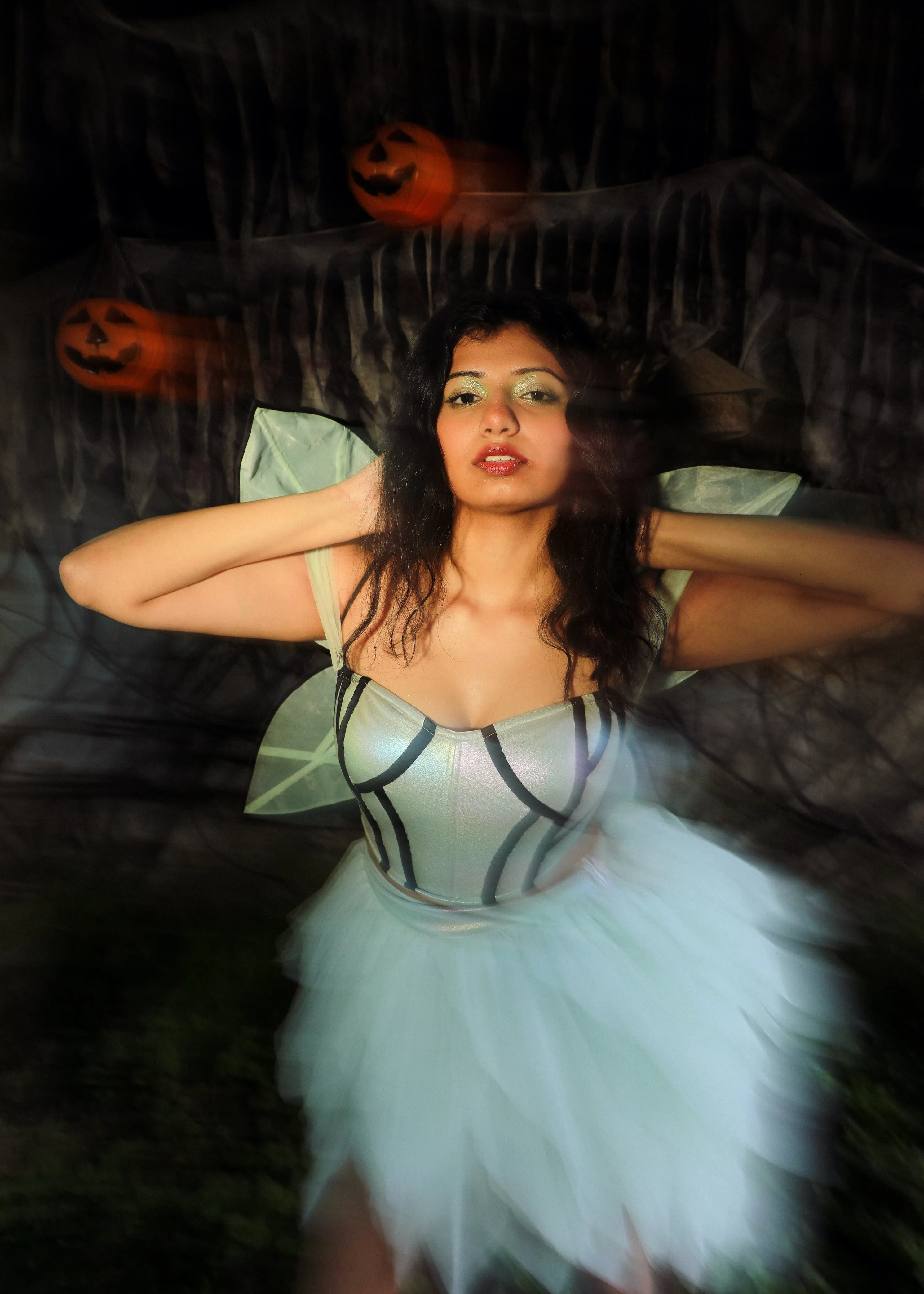 Roxy Sage Green Iridescent Corset Set